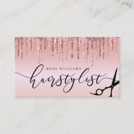 Elegant ro glitter saxar hårstylist squ visitkort