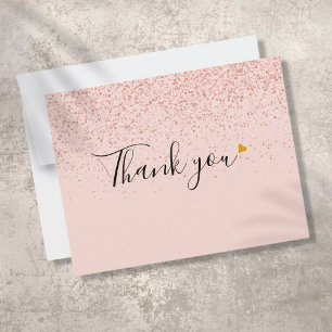 Elegant Ro Glitter, skript Guld Heart Tack Kort