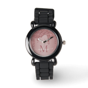 Elegant Ro Gnistra Guld Glitter driver Monogram Armbandsur