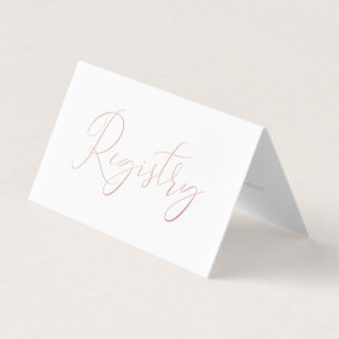 Elegant Ro Gold Foil Gift-registreringskort Visitkort