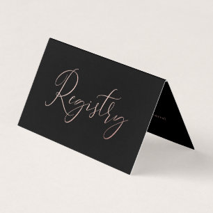 Elegant Ro Gold Foil Gift-registreringskort Visitkort