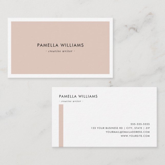 Elegant Ro Gräns Professionell och minimalistisk v Visitkort (Fram/baksida)