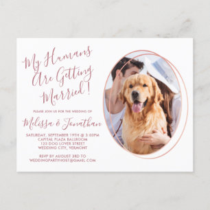 Elegant Ro Guld Anpassningsbar Pet Photo Hund Bröl Inbjudan Vykort