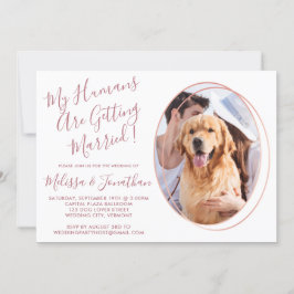 Elegant Ro Guld Anpassningsbar Pet Photo Hund Bröl Inbjudningar