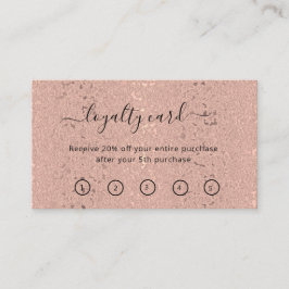 Elegant Ro Guld Beauty Salon Lojalitetskort