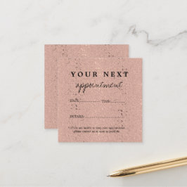 Elegant Ro Guld Beauty Salon Tidsbeställning Kort