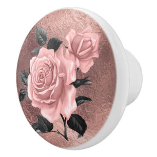 Elegant Ro Guld Blommigt Foil Knopp