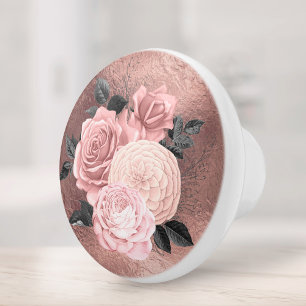 Elegant Ro Guld Blommigt Foil Knopp