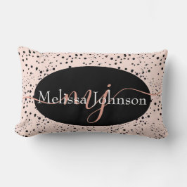 Elegant ro guld-bokstäver på svart Dekorativ kudde