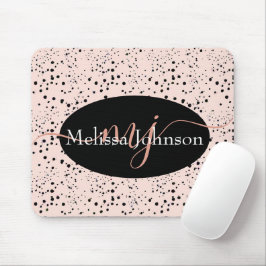 Elegant Ro Guld-bokstäver på svart musknapp Musmatta