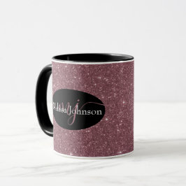 Elegant Ro Guld-brev på Svarta Mugg