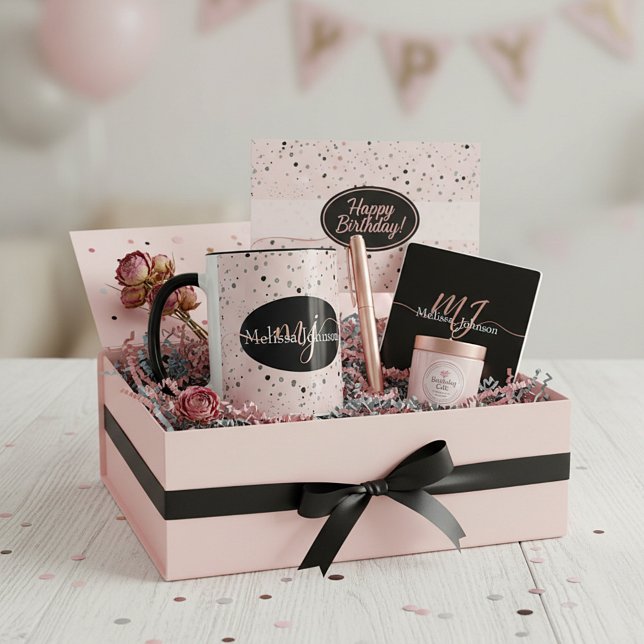 Elegant Ro Guld-brev på Svarta Mugg (Skapare uppladdad)