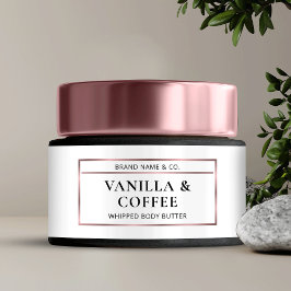 Elegant Ro Guld Brödtext Butter Burk Wrapper-etike Vattenflaska Etikett
