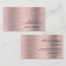 Elegant Ro Guld Brushed Metallic Monogram Namn