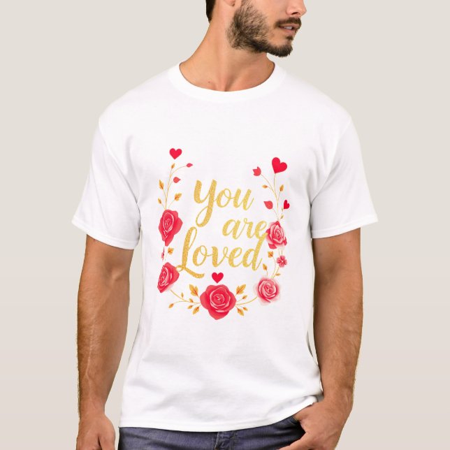 Elegant Ro & Guld Design Manar Basic T-Shirt (Framsida)