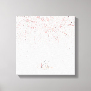 Elegant Ro Guld Dit Mandala Canvastryck