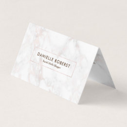 Elegant Ro-guld Faux Marble Visitkort