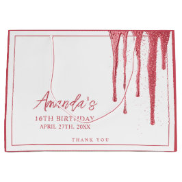 Elegant Ro Guld Glitter, droppsvett 16 födelsedag