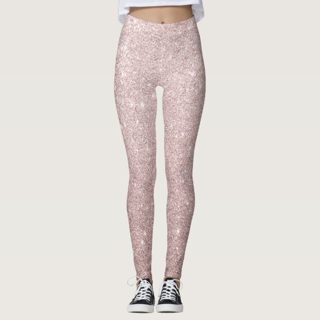 elegant ro guld glitter leggings (Framsida)