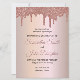 Elegant Ro Guld Glitter, och svart text