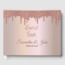 Elegant Ro Guld Glitter, och svart text