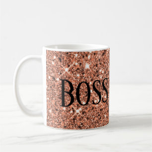 Elegant Ro Guld Gnistra Glitter Chef Babe Black Kaffemugg
