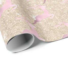 Elegant ro guld, julrenar i mönster presentpapper