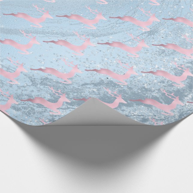 Elegant ro guld julrenar i mönster presentpapper (Hörn)