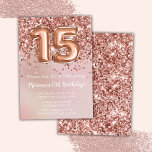 Elegant Ro Guld Kids Girl 15:e Födelsedagsfesten Inbjudningar<br><div class="desc">Elegant ro guld 15:e födelsedagsfest inbjudan för en 15-årig flicka med skrivmanschetter och ballonger för roligt av elegant.</div>