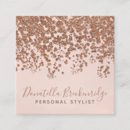 Elegant Ro Guld Konfetti Professionell Fyrkantigt Visitkort