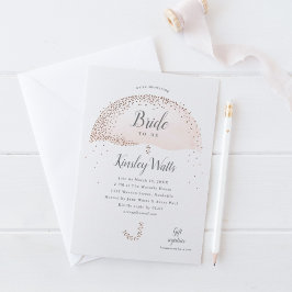 Elegant Ro Guld Konfetti Rosa Möhippa Inbjudningar