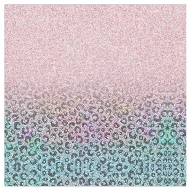 Elegant Ro Guld-leopard för Glitter Tyg (Närbild)