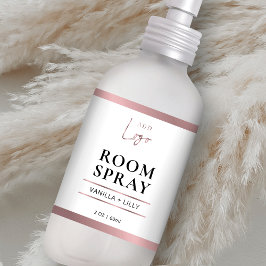Elegant Ro Guld Logotyp  Room Freshener Spray-etik Fraktsedel