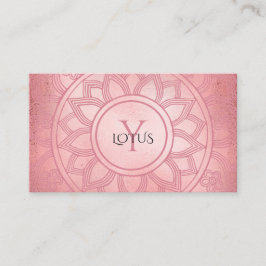 Elegant Ro Guld Lotus Mandala Yoga Visitkort