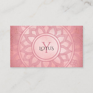 Elegant, Ro Guld Lotus Mandala Yoga Visitkort