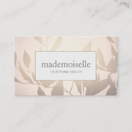 Elegant Ro Guld Lövs Esthetian Beauty Visitkort