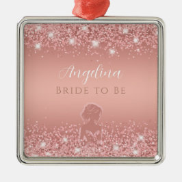 Elegant Ro Guld Luxe Shimmer Möhippa Julgransprydnad Metall