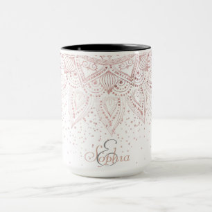 Elegant ro guld mandala conetti design mugg