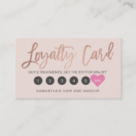 Elegant ro guld-manuset makar till  rosa av hår lojalitetskort