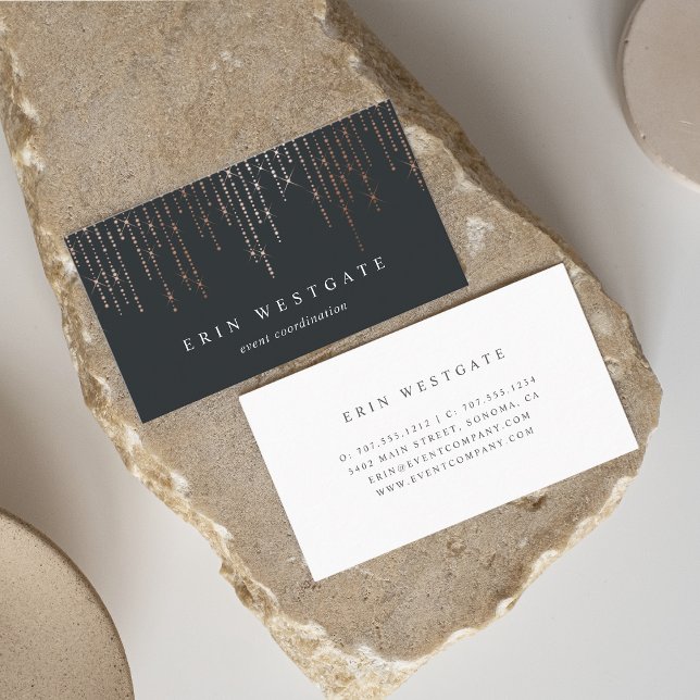 Elegant Ro Guld Marquee Visitkort (Skapare uppladdad)