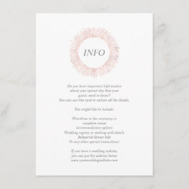 Elegant ro guld mongram info/information kort