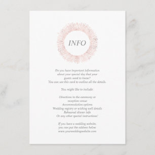 Elegant ro guld mongram info/information kort
