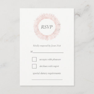 Elegant ro guld monogram OSA kort