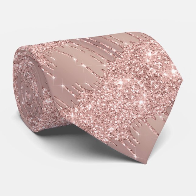 Elegant Ro Guld Neck Tie Slips (Rullad)