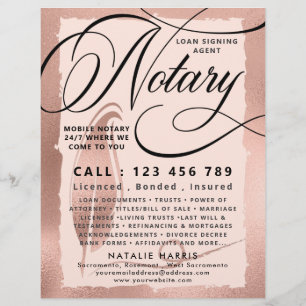 Elegant Ro Guld Notary Loan Agent Flyer