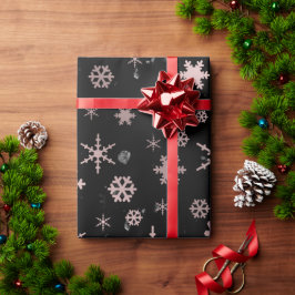 Elegant Ro Guld och Marble jul Snöflingor Presentpapper