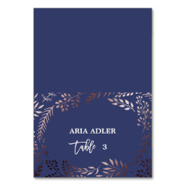 Elegant Ro Guld och marinkusten Bröllop Ställe Bordsnummer