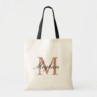 Elegant Ro Guld Personlig Monogram Tot Bag Tygkasse