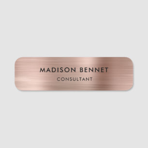 Elegant Ro Guld Professionell Business Namnbricka