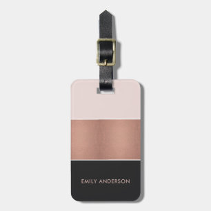ELEGANT RO GULD ROSA COPPER BLACK STRIPS BAGAGEBRICKA